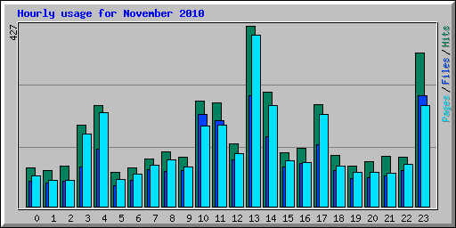 Hourly usage for November 2010